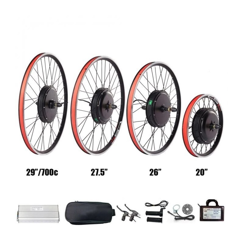 CSC SW900 48V 1500W sähköpyörän muunnossarja etu ja taka napamoottori useat rengaskoot