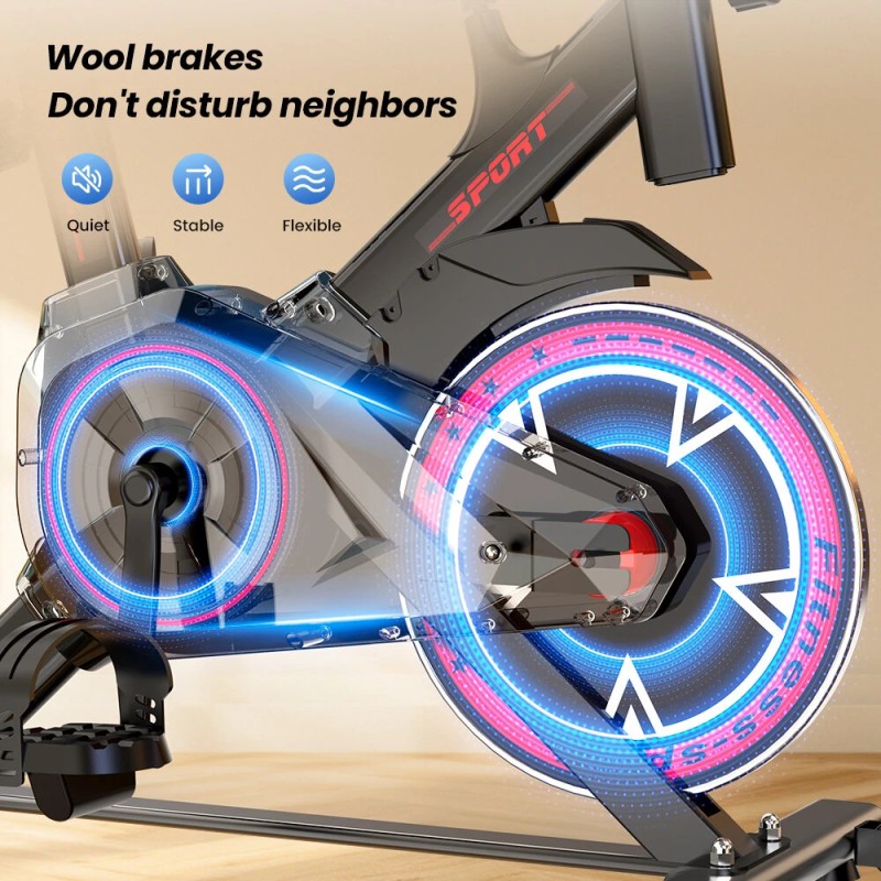 Formill QK101 älykäs spinning-pyörä 6kg vauhtipyörä hiljainen magneettivastus 120kg kantavuus säädettävä istuin ja ohjaustanko