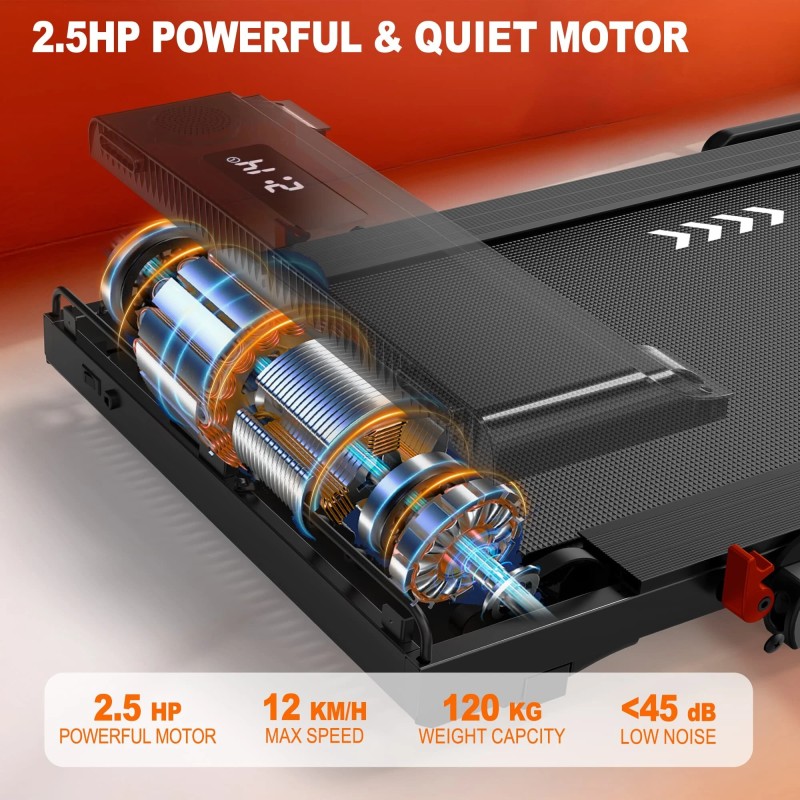 Bominfit FT50 nelitoiminen älykävelymatto 12 km/h 2,5 hv hiljainen taitettava LED-näytöt