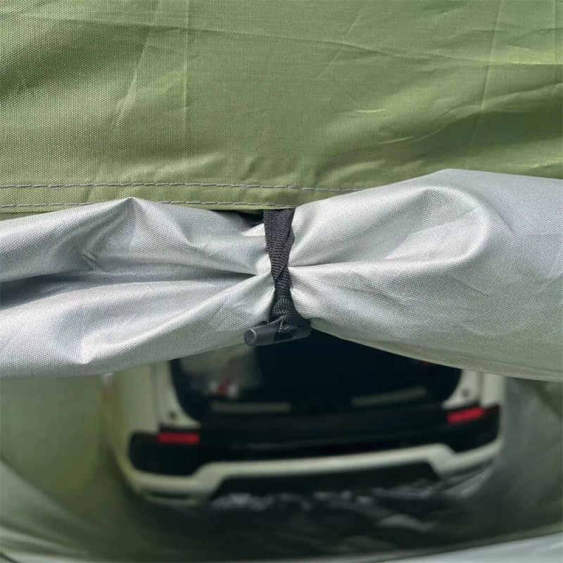 IPRee autoteltta peräkontin jatke markiisilla aurinkosuojalla ja kantolaukulla