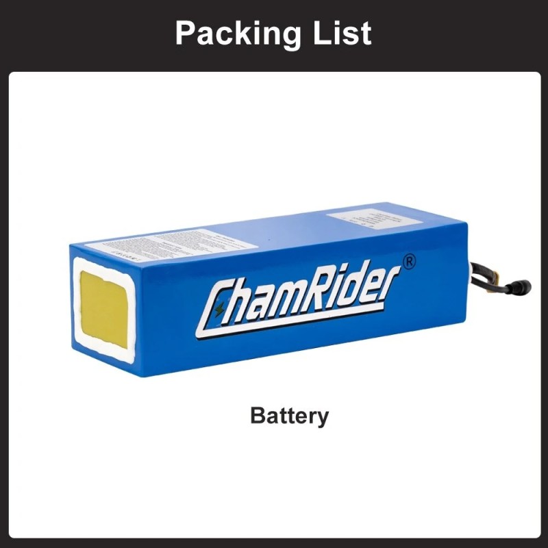 Chamrider PVC 36V 13Ah 468Wh universaali sähköpyörän akku vesitiivis IP65 4A pikalaturi 30A BMS