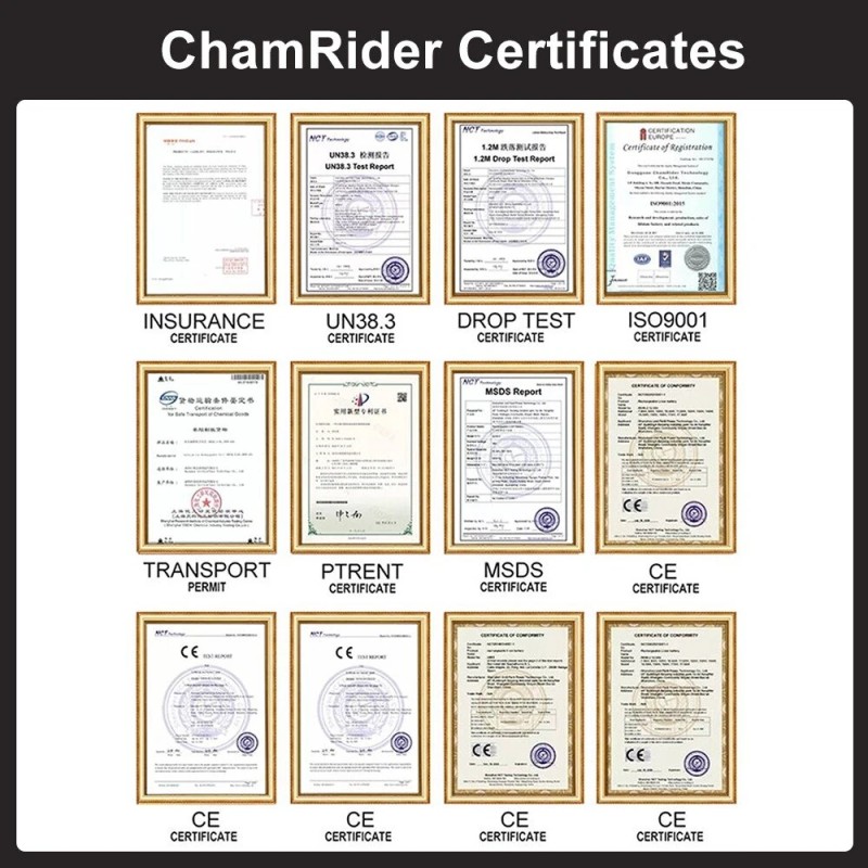 Chamrider PVC 48V 13Ah 624Wh sähköpyörän akku 30A BMS IP65 vesitiivis XT60-liitin 4A-laturi