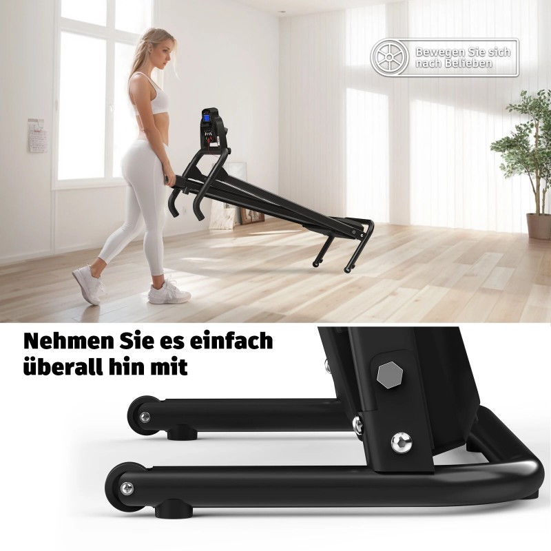 Bominfit Q30-5 taittuva juoksumatto 2,5hv 1–12km/h älyappi led-näyttö 120kg kantavuus