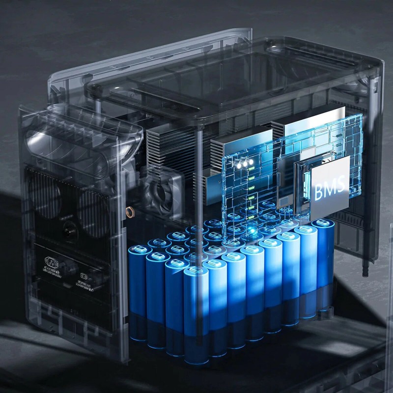 Aferiy P110-D 1200W 960Wh LiFePO4 kannettava varavirtalähde ja 2 S200A1 200W aurinkopaneelia UPS-toiminnolla EU-pistokkeella