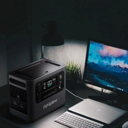 Aferiy P110-D 1200W 960Wh LiFePO4 kannettava varavirtalähde ja 2 S200A1 200W aurinkopaneelia UPS-toiminnolla EU-pistokkeella