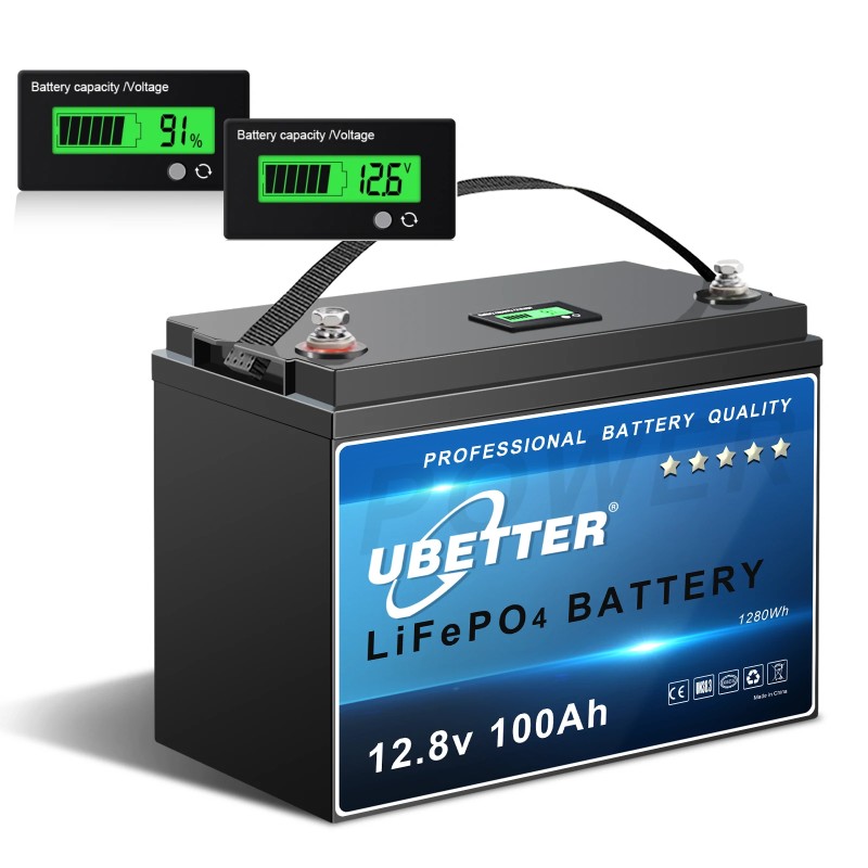 UBETTER LiFePO4 100Ah kompakti 12,8V litiumakku 100A BMS matkailuautoon