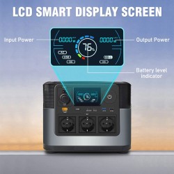 LVYUAN kannettava voimalaitos 1200W 1008Wh LiFePO4-akku varavirtalähde retkeilyyn