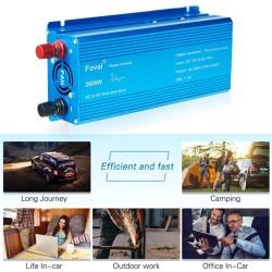 Lvyuan Foval 1000W huipputeho 2600W puhdas siniaaltoinvertteri 12V 230V EU-pistoke