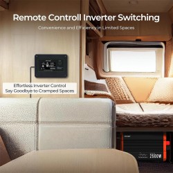 FCHAO KSC-2500W 2500W (5000W huippu) puhdas siniaaltoinvertteri 12/24/48V 230V LCD-näytöllä kaukosäätimellä