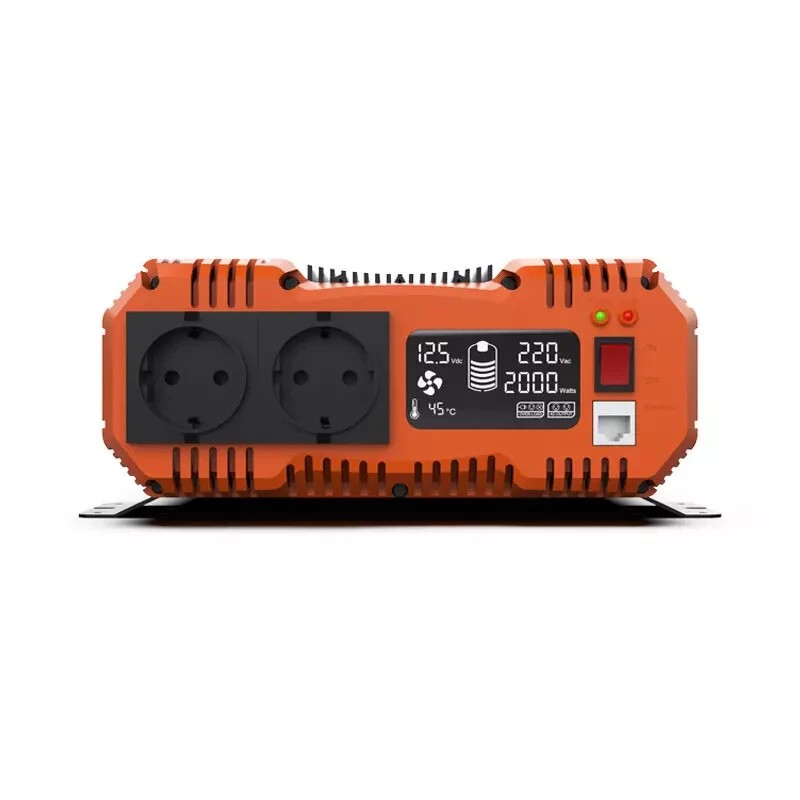 FCHAO KSC-2500W 2500W (5000W huippu) puhdas siniaaltoinvertteri 12/24/48V 230V LCD-näytöllä kaukosäätimellä