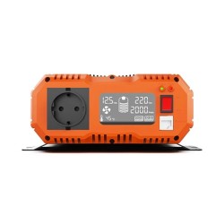 FCHAO PSC-1800W 1800W 3600W huippu puhdas siniaaltoinvertteri 12V 24V kaukosäätö EU-pistorasia