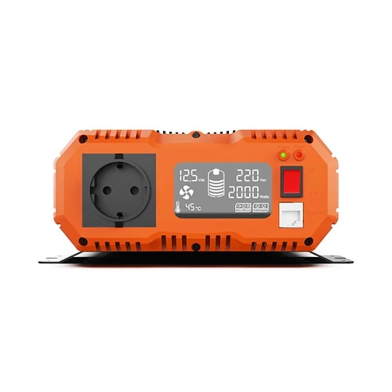 FCHAO PSC-1800W 1800W 3600W huippu puhdas siniaaltoinvertteri 12V 24V kaukosäätö EU-pistorasia