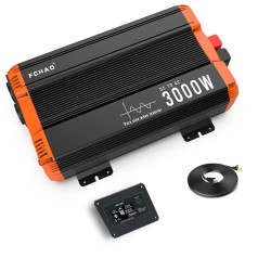 FCHAO puhdas siniaaltoinvertteri 3000W 12/24/48V 230V 6000W huippu kahdella eurooppalaisella pistorasialla näyttö
