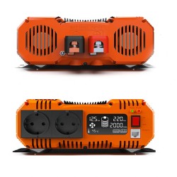 FCHAO puhdas siniaaltoinvertteri 3000W 12/24/48V 230V 6000W huippu kahdella eurooppalaisella pistorasialla näyttö