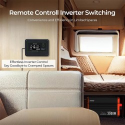 FCHAO puhdas siniaaltoinvertteri 3000W 12/24/48V 230V 6000W huippu kahdella eurooppalaisella pistorasialla näyttö