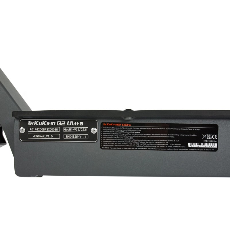 KuKirin G2 Ultra taitettava sähköpotkulauta 48V 18Ah kaksoismoottori 2×800W 25km/h 55km kantama 120kg