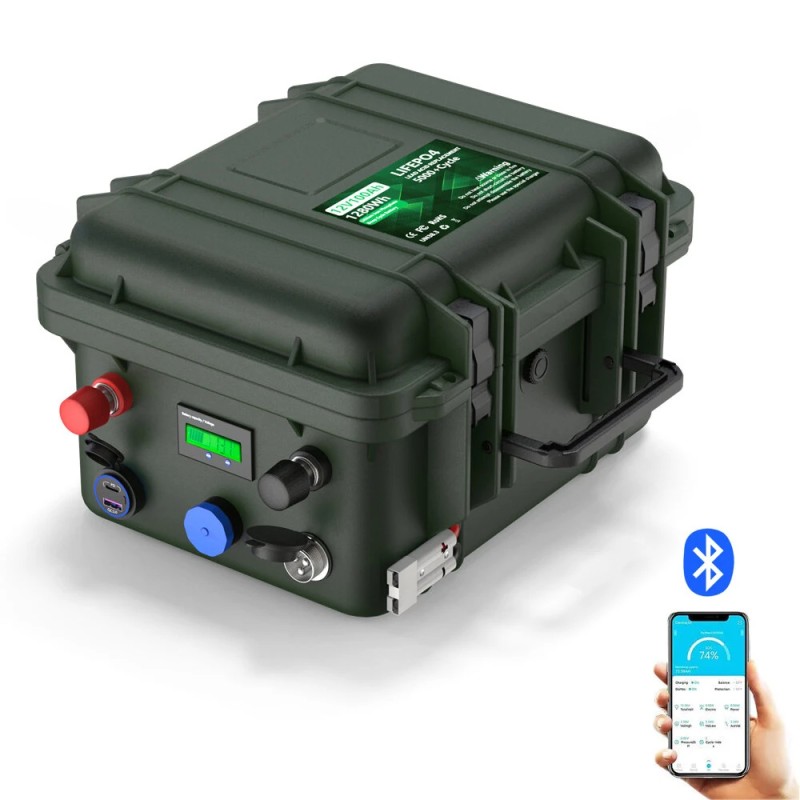 IPRee LiFePO4 12V 100Ah 140Ah 200Ah akkupaketti akkuhallinta BMS 6000 sykliä langaton USB lähtö QC pikalataus kalastusvene