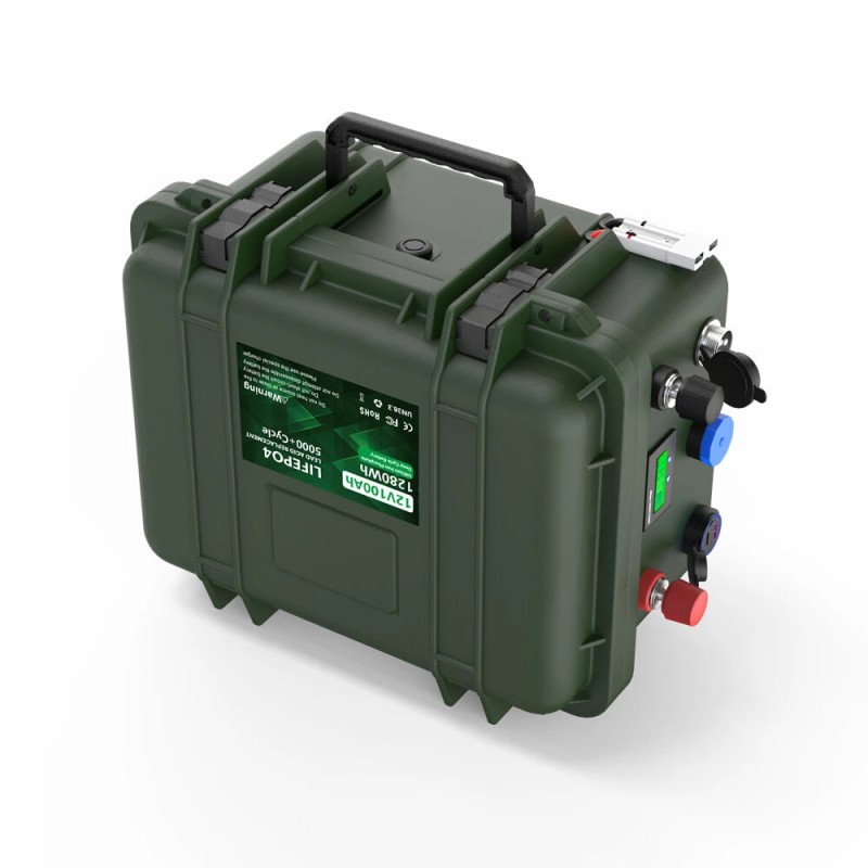 IPRee LiFePO4 12V 100Ah 140Ah 200Ah akkupaketti akkuhallinta BMS 6000+ sykliä langaton USB-lähtö QC-pikalataus kalastusvene