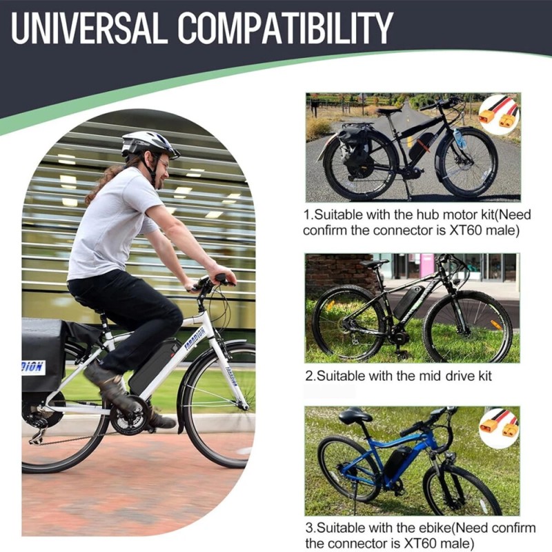 Varstrom g80 36v 24ah 864wh sähköpyörän akku lg 21700 30a bms xt60 4a laturi