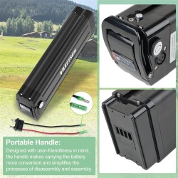 Varstrom 36V 18.2Ah 655.2Wh sähköpyörän akku Hopeakala 30A akunsuojaus 4A laturi sopii 250–1500W moottoreille