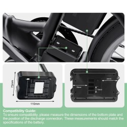 Varstrom 36V 18.2Ah 655.2Wh sähköpyörän akku Hopeakala 30A akunsuojaus 4A laturi sopii 250–1500W moottoreille