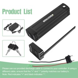 Varstrom 36V 18.2Ah 655.2Wh sähköpyörän akku Hopeakala 30A akunsuojaus 4A laturi sopii 250–1500W moottoreille