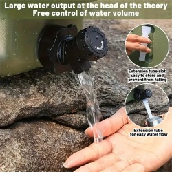 IPRee kannettava 18,5 l vesisäiliö hanalla retkeilyyn piknikille autoon ulkokäyttöön