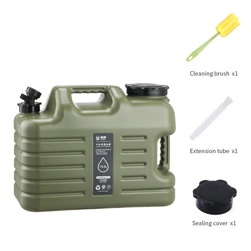 IPRee kannettava 18,5 l vesisäiliö hanalla retkeilyyn piknikille autoon ulkokäyttöön