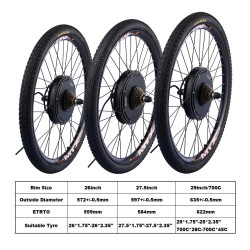 CSC SW900 MTX 48V 1000W takapyörän napamoottorin muunnossarja 45-55 km/h harjaton 26/27,5/29/700C