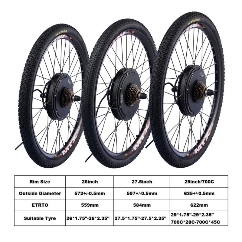 CSC SW900 MTX 48V 1000W takapyörän napamoottorin muunnossarja 45-55 km/h harjaton 26/27,5/29/700C