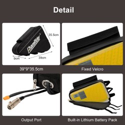 ChamRider 52V kolmioakku 40,5 Ah 2106Wh 21700-solut 4500mAh 50A suojapiiri IP65-suojattu vesitiivis 4A laturi