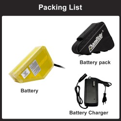 ChamRider 52V kolmioakku 40,5 Ah 2106Wh 21700-solut 4500mAh 50A suojapiiri IP65-suojattu vesitiivis 4A laturi