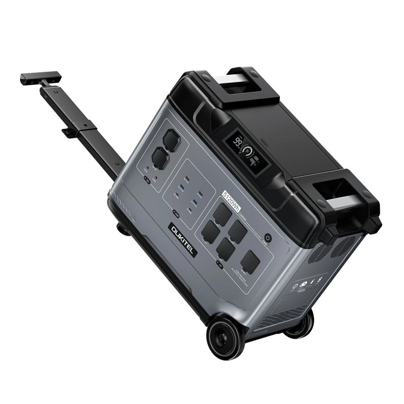 OUKITEL P5000 kannettava varavirtalähde 5120Wh LiFePO4 akku 5x AC pistorasiaa 4000W huippu 15 lähtöä