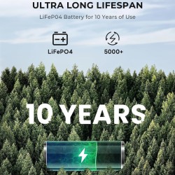 OUKITEL P5000 kannettava varavirtalähde 5120Wh LiFePO4-akku 5x AC-pistorasiaa 4000W huippu 15 lähtöä