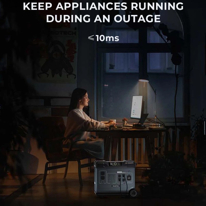 OUKITEL P5000 kannettava varavirtalähde 5120Wh LiFePO4-akku 5x AC-pistorasiaa 4000W huippu 15 lähtöä