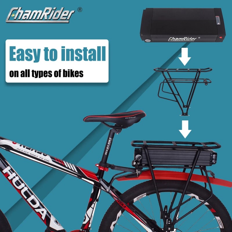 ChamRider malli B 48V 28,8Ah sähköpyörän taka-akku LG 21700-kennoilla 50 A:n suojauksella