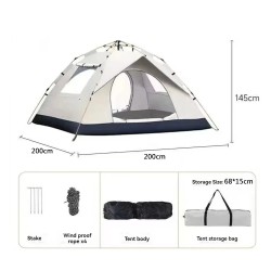 IPRee automaattiteltta 3–4 henkilölle aurinkosuoja ja hyönteissuoja sisä- ja ulkokäyttöön