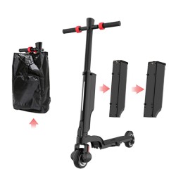 HX X6 sähköpotkulauta 36 voltin 250 watin moottorilla viiden ampeeritunnin akulla ja lisäakuilla