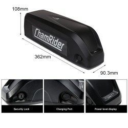 Chamrider g70 48v 19,2ah akku 921,6wh 21700-kennoilla 40a akunhallinta vesitiivis