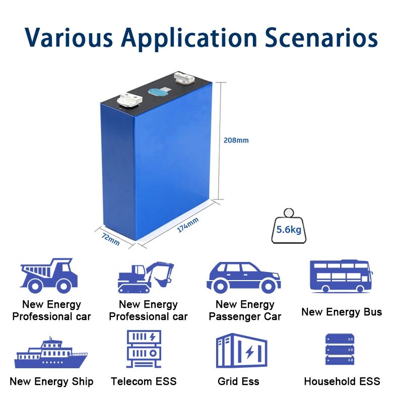 CNEEL EVE MB31 314Ah LiFePO4 akkupaketti pitkäikäinen 8000 sykliä 12V 24V 48V