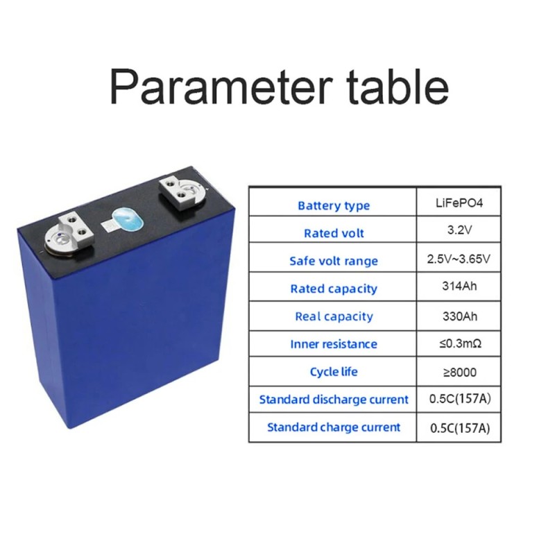 CNEEL EVE MB31 314Ah LiFePO4 akkupaketti pitkäikäinen 8000 sykliä 12V 24V 48V