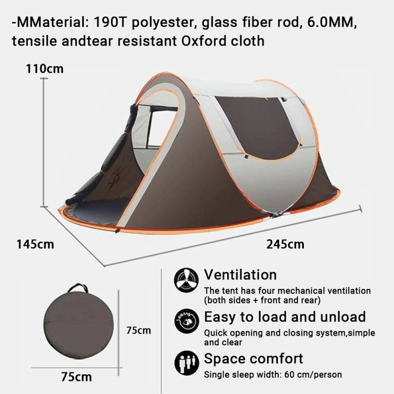 IPRee 3-4 hengen automaattiteltta pikapystytys vedenpitävä tuulenpitävä neljän vuodenajan