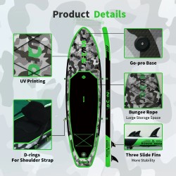 FunWater ilmatäytteinen sup-lauta 330x84x15 cm 150 kg kantavuus istuin mela reppu