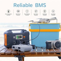 FlashFish E200 kannettava 200 W virtalähde 40800 mAh aurinkoladattava 220 V AC-pistoke USB- ja DC-portit