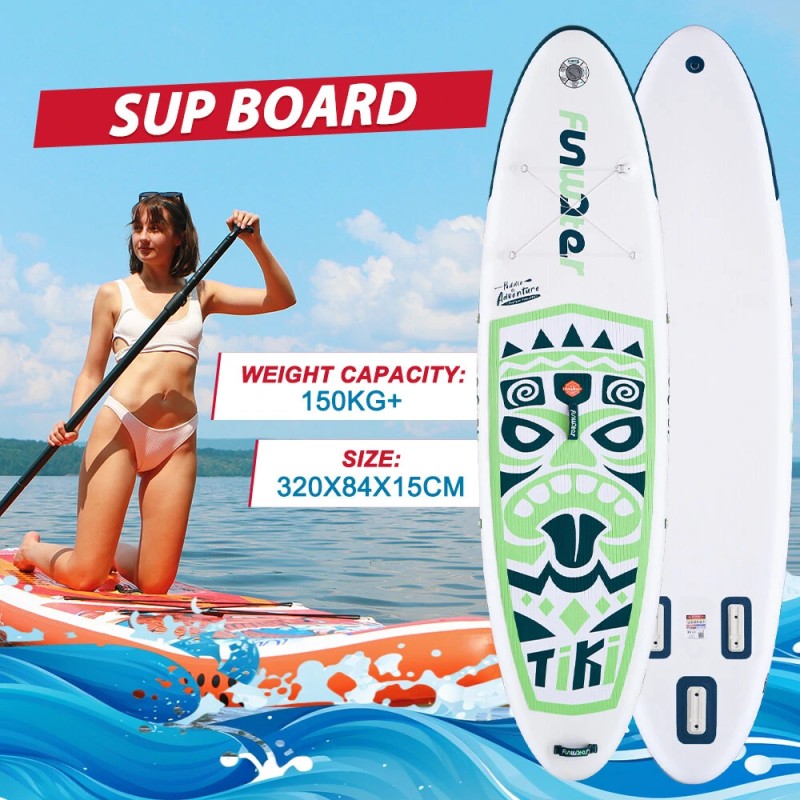 FunWater ultrakevyt ilmatäytteinen sup-lauta 320x83x15 cm kaikki varusteet mukana