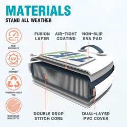 FunWater ultrakevyt ilmatäytteinen sup-lauta 320x83x15 cm kaikki varusteet mukana