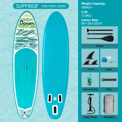 FunWater 335 cm puhallettava melontalauta ultrakevyt tarvikkeilla SUPFR03F