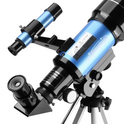 AOMEKIE AO2001 astronominen kaukoputki 70 mm 15–150x lapsille puhelinsovitin jalusta Barlow-linssi etsin