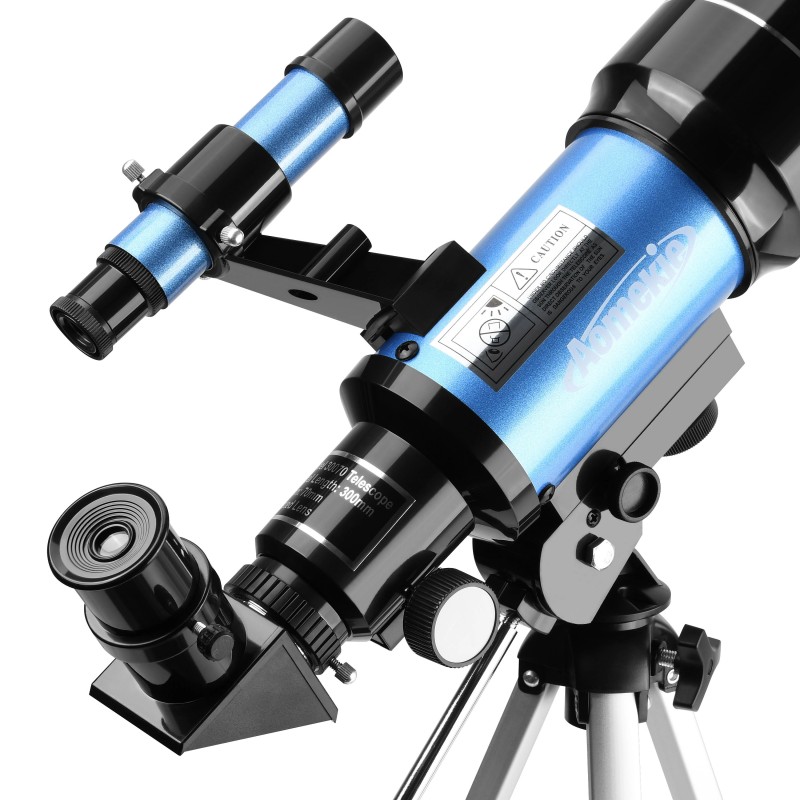 AOMEKIE AO2001 astronominen kaukoputki 70 mm 15–150x lapsille puhelinsovitin jalusta Barlow-linssi etsin