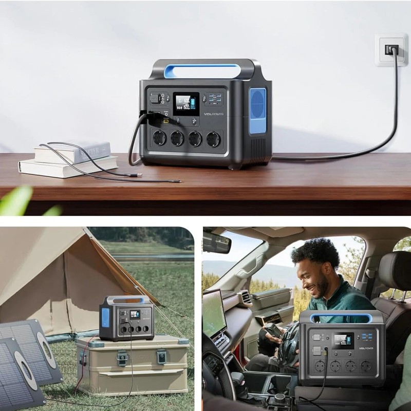 VDL HS1500 1228,8 Wh 1500 W kannettava aurinkovoimala litiumrautafosfaattiakku